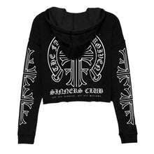 Load image into Gallery viewer, Chrome Cross Cropped Hoodie
